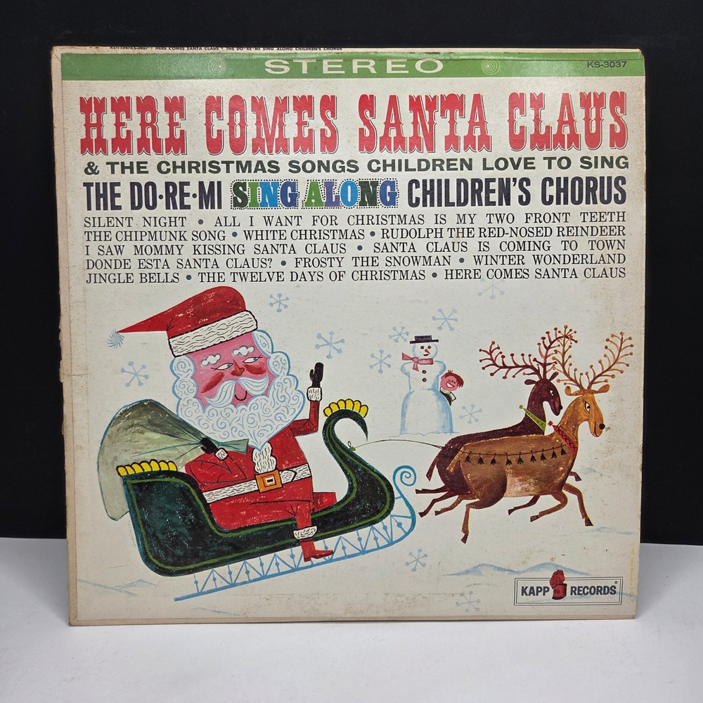 Kapp Records Here Comes Santa Claus Do-Re-Mi Children's Chorus Vinyl LP KS-3037